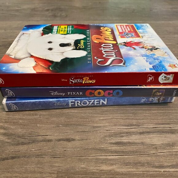 Disney DVD Lot of 3 Childrens Movies - The Search for Santa Paws, Coco, Frozen - Picture 12 of 12